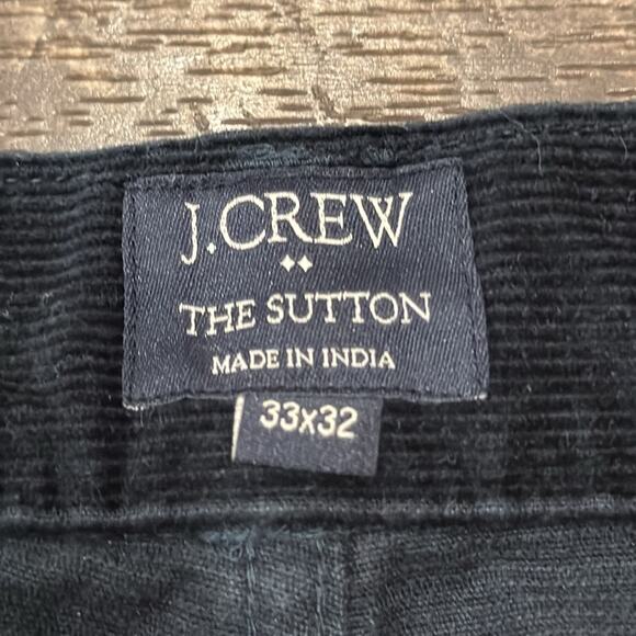 J.Crew Men's Corduroy Straight Leg Pant Black Size 33x32 - Picture 6 of 8